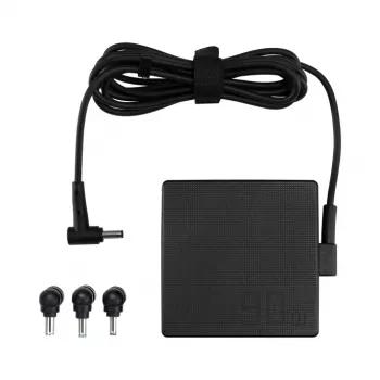 Fuente de alimentación ASUS U90W-01 (ADP-90LE B) 90W, entrada 100–240V, refrigeración pasiva, 75×75 mm, cable de 0,16 m, negro