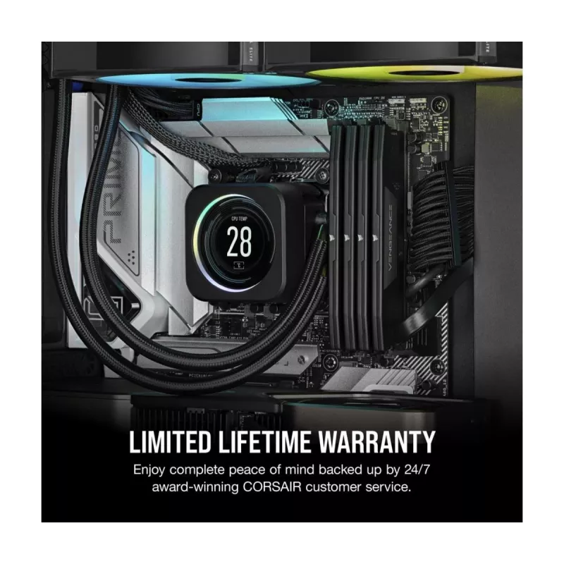 Memoria RAM CORSAIR 64GB - DDR5 (2x32GB) DRAM 5600MT/s CL40 kit de memoria - negro Vengeance
