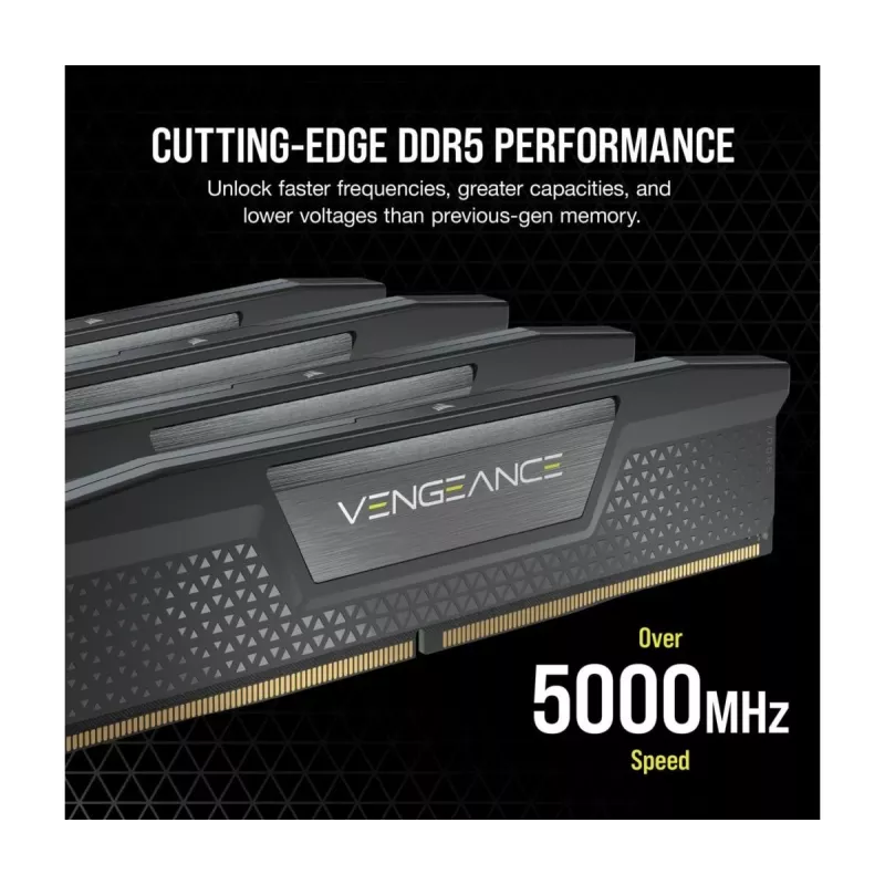 Memoria RAM CORSAIR 64GB - DDR5 (2x32GB) DRAM 5600MT/s CL40 kit de memoria - negro Vengeance