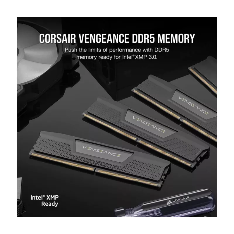 Memoria RAM CORSAIR 64GB - DDR5 (2x32GB) DRAM 5600MT/s CL40 kit de memoria - negro Vengeance