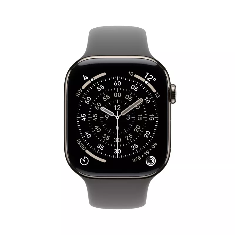 APPLE Watch Series 11 GPS + Cellular 42mm caja de titanio natural con correa deportiva Stone Grey S/M