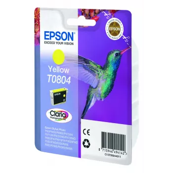 Epson Hummingbird pack individual amarillo T0804 tinta Claria Photo