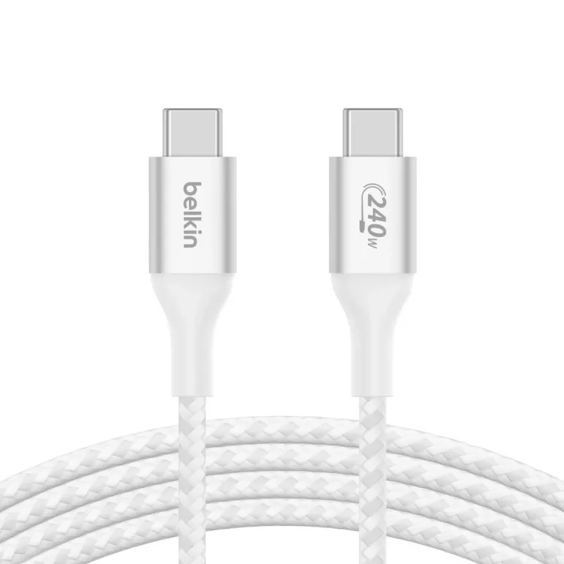 BELKIN cable USB - BoostCharge - cable USB-C a USB-C 240W - 1m - blanco