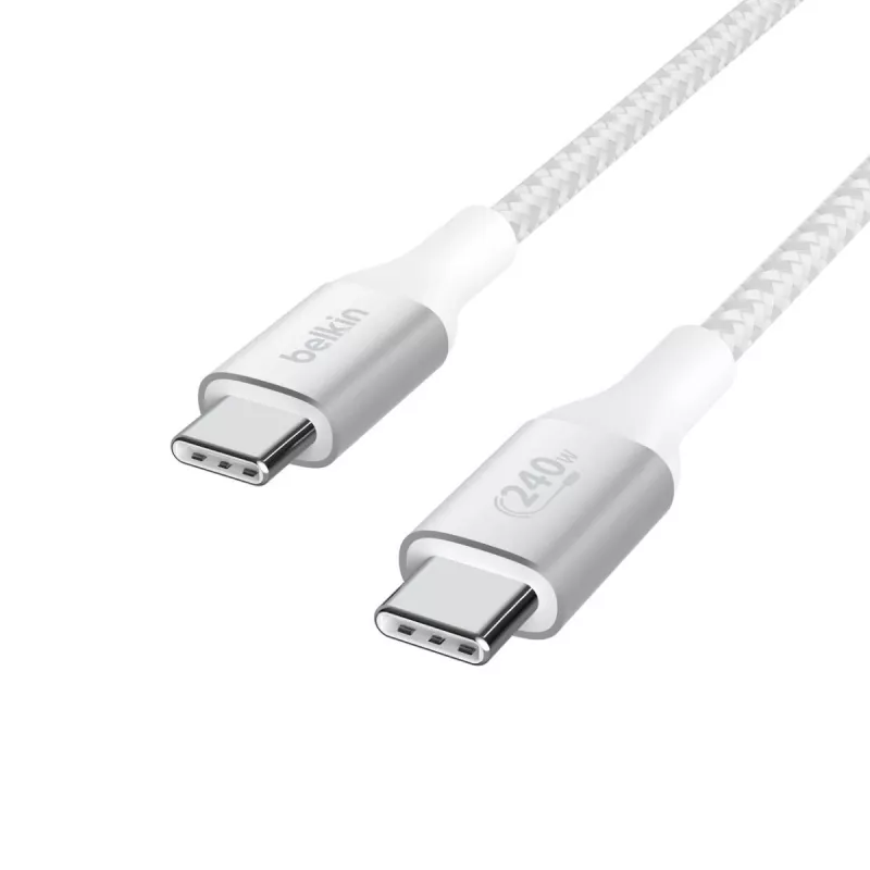 BELKIN cable USB - BoostCharge - cable USB-C a USB-C 240W - 1m - blanco