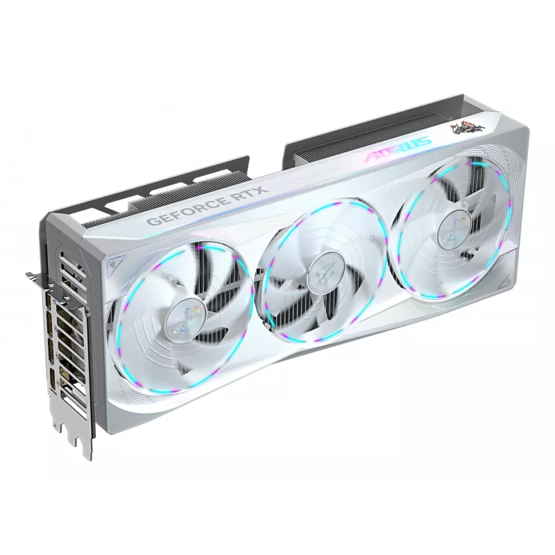 Tarjeta gráfica GIGABYTE AORUS GeForce RTX 5080 MASTER ICE 16G — 16GB GDDR7, 256 bits, PCIe 5.0, 2805 MHz