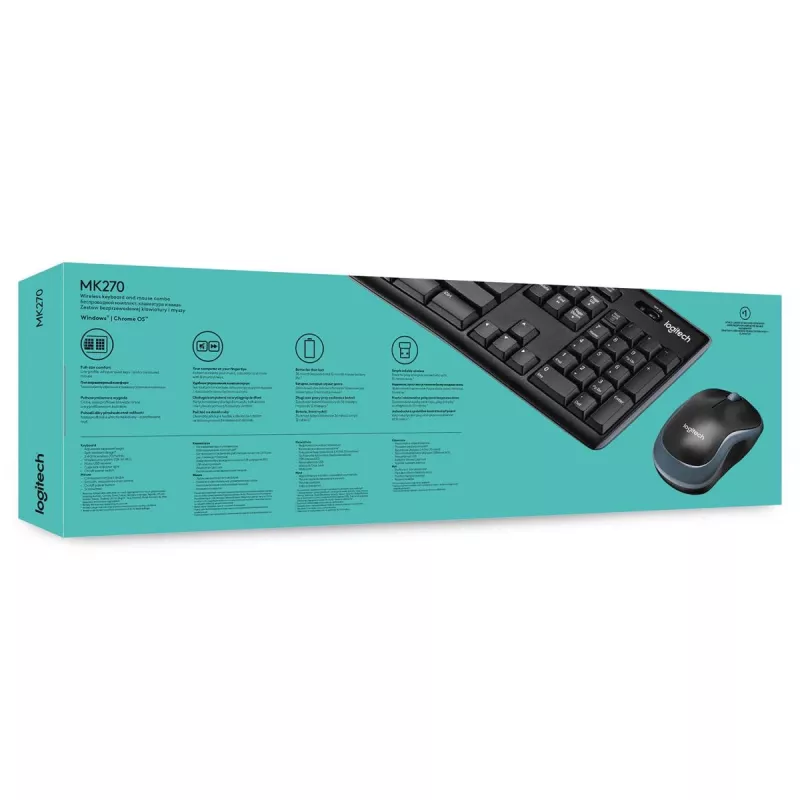 LOGITECH Wireless Desktop Mk270 - Azerty Belga