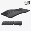 LOGITECH Ergo K860 - Teclado inalámbrico dividido Grafito Qwerty US/International