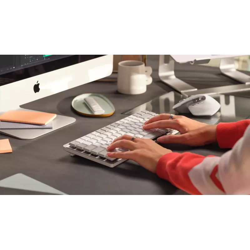 LOGITECH MX Mechanical Mini para Mac Teclado inalámbrico retroiluminado minimalista de alto rendimiento Gris claro - US Inte - Qwerty