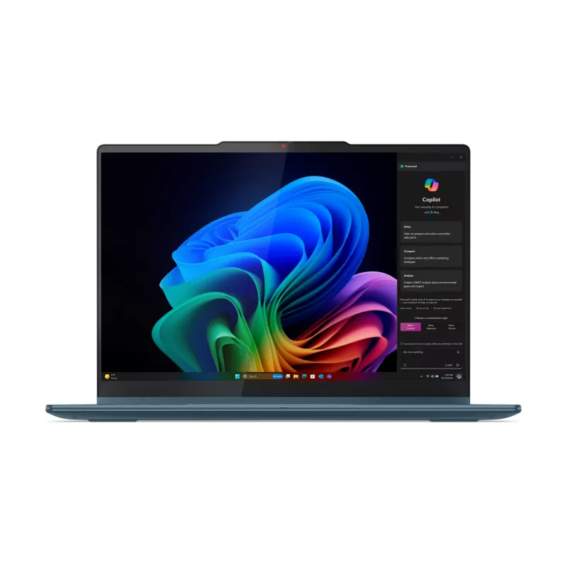 Lenovo Yoga 7 2-in-1 14AKP10 Copilot+ PC AMD Ryzen™ AI 5 340 Híbrido (2 en 1) 35,6 cm (14 inch) Táctil WUXGA 16 GB LPDDR5x-SDRAM 512 GB SSD Wi-Fi 7 (802.11be) Windows 11 Home Alemán Teal