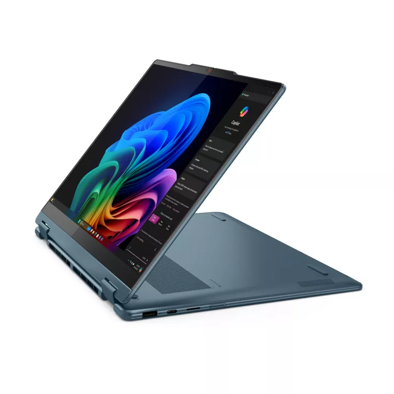 Lenovo Yoga 7 2-in-1 14AKP10 Copilot+ PC AMD Ryzen™ AI 5 340 Híbrido (2 en 1) 35,6 cm (14 inch) Táctil WUXGA 16 GB LPDDR5x-SDRAM 512 GB SSD Wi-Fi 7 (802.11be) Windows 11 Home Alemán Teal