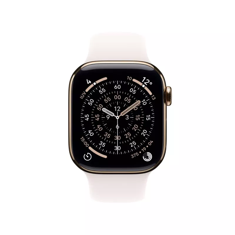 APPLE Watch Series 11 GPS + Cellular 46mm Caja de titanio dorado con correa deportiva Light Blush S/M