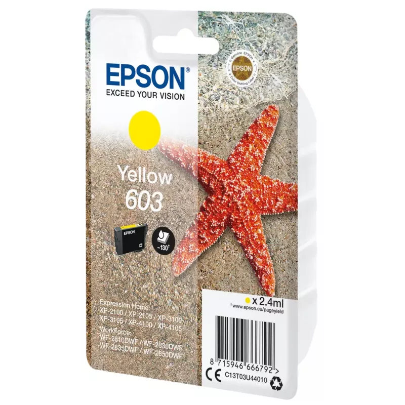 Cartucho de tinta Epson C13T03U44020 1 ud. Original Rendimiento estándar Amarillo