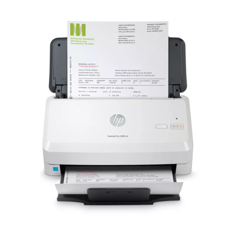 Escáner de alimentación HP Scanjet Pro 3000 s4 600 x 600 DPI A4 Negro, Blanco