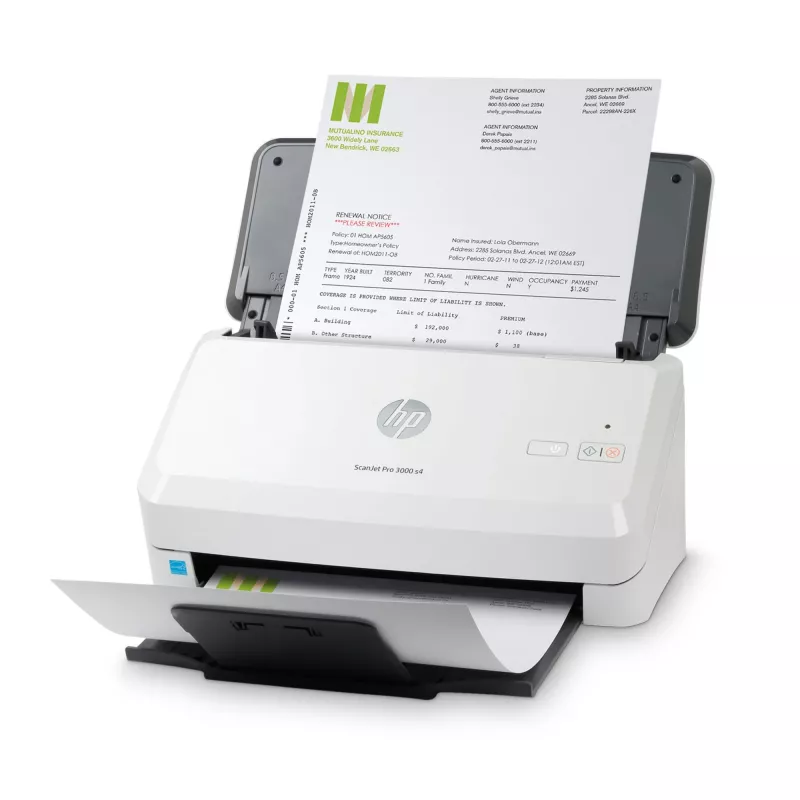 Escáner de alimentación HP Scanjet Pro 3000 s4 600 x 600 DPI A4 Negro, Blanco