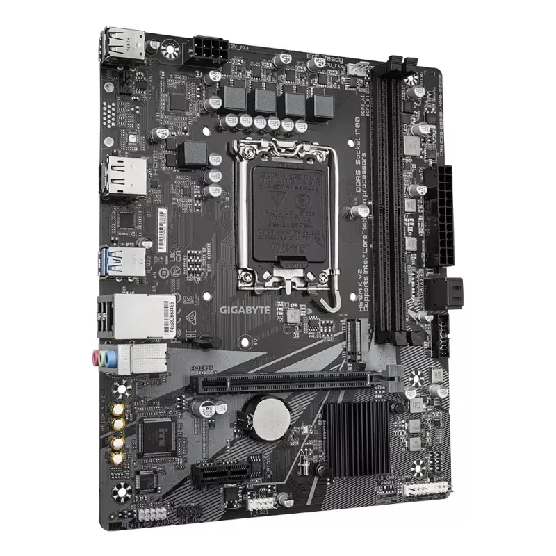 GIGABYTE H610M K V2 Placa base - Intel Core 14ª gen, hasta 5600MHz DDR5, 1xPCIe 3.0 M.2, 1GbE LAN, USB 3.2 Gen 1
