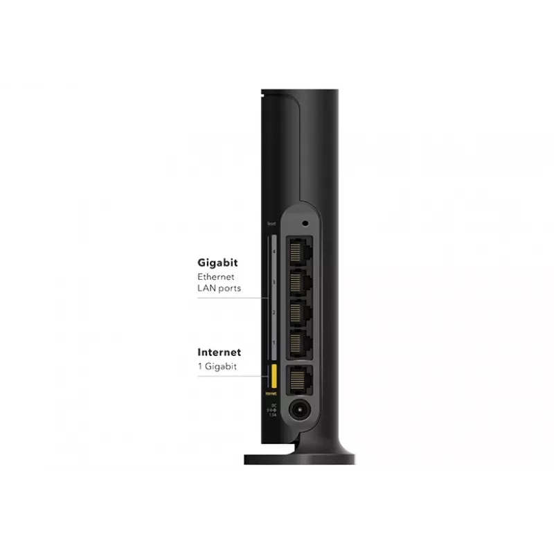 NETGEAR 4-Stream AX1800 Router Wi-Fi Gigabit Ethernet Doble banda (2,4 GHz / 5 GHz) Negro