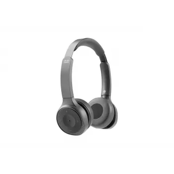 CISCO Headset 730 - Bluetooth - Carbon Black con estuche de viaje, adaptador USB, conexiones USB y de 3,5 mm