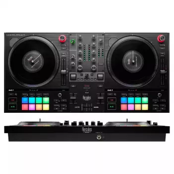 Hercules INPULSE T7 Negro Controlador DJ – 3,5 mm/6,35 mm auriculares, cable USB, 652×350×90 mm