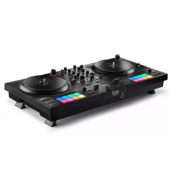 Hercules INPULSE T7 Negro Controlador DJ – 3,5 mm/6,35 mm auriculares, cable USB, 652×350×90 mm