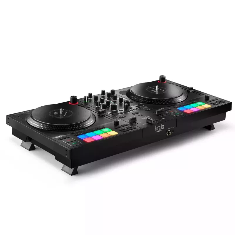 Hercules INPULSE T7 Negro Controlador DJ – 3,5 mm/6,35 mm auriculares, cable USB, 652×350×90 mm