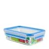 EMSA 508539 Recipiente para alimentos Caja rectangular 0.8 L Transparente 8 uds.