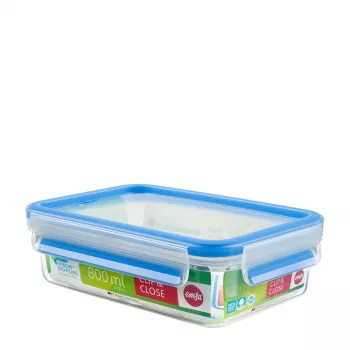 EMSA 508539 Recipiente para alimentos Caja rectangular 0.8 L Transparente 8 uds.