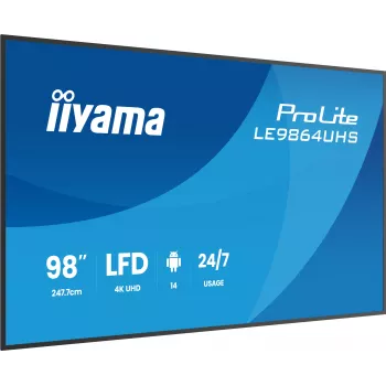 iiyama LE9864UHS-B1AG Pantalla de señalización Pantalla plana de señalización digital 2,49 m (98