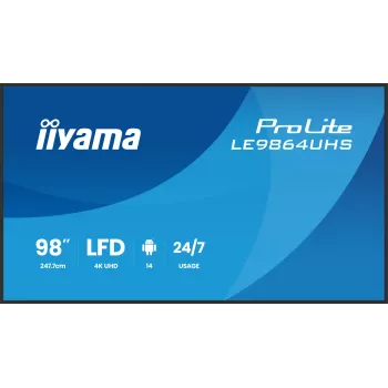 iiyama LE9864UHS-B1AG Pantalla de señalización Pantalla plana de señalización digital 2,49 m (98