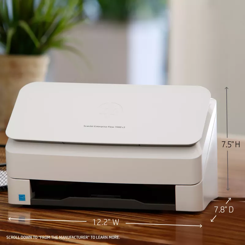 HP Scanjet Enterprise Flow 7000 s3 Escáner de alimentación por hojas 600 x 600 DPI A4 Blanco