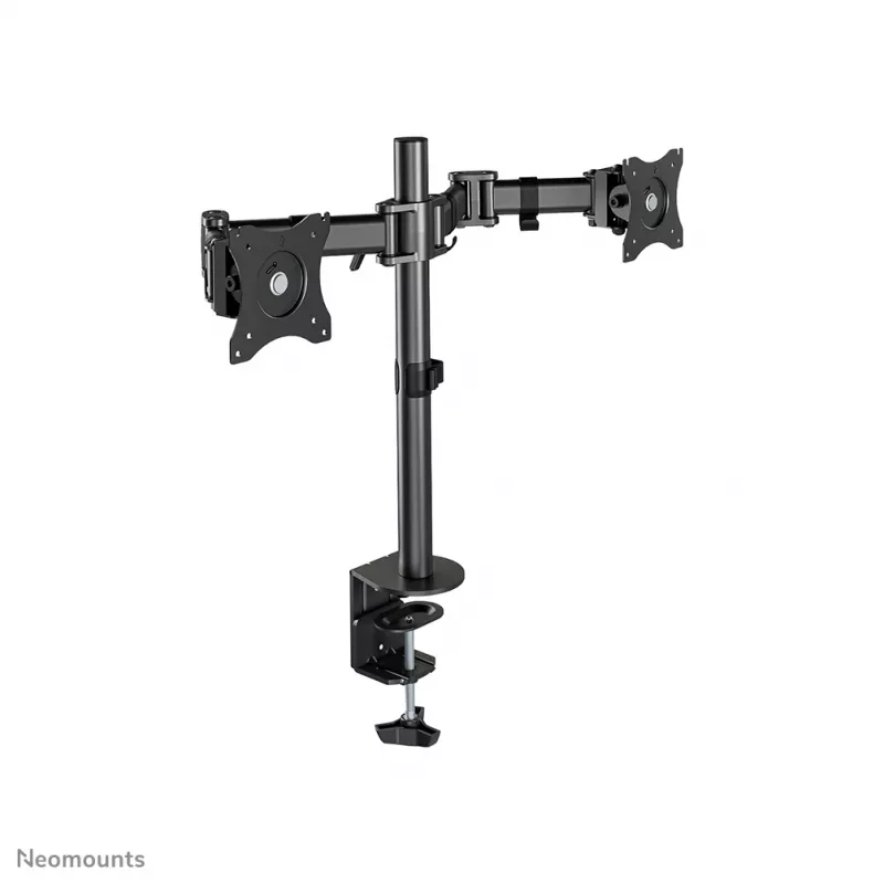 Neomounts NM-D135DBLACK Brazo para monitor 10-27 inch, abrazadera/pasacables, 8 kg, 25,4 cm (10 inch), 68,6 cm (27 inch), 100 x 100 mm, Negro