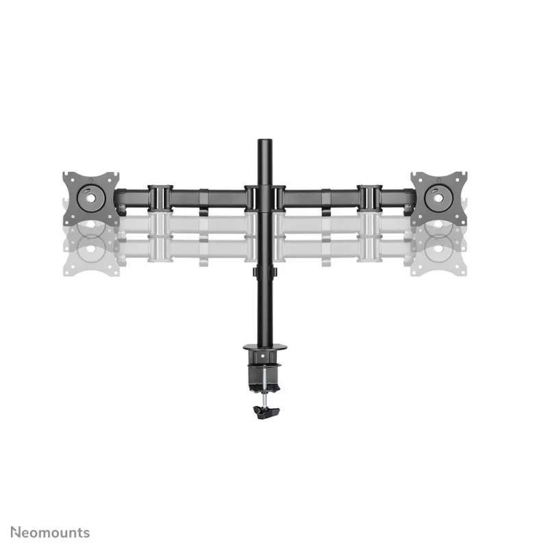 Neomounts NM-D135DBLACK Brazo para monitor 10-27 inch, abrazadera/pasacables, 8 kg, 25,4 cm (10 inch), 68,6 cm (27 inch), 100 x 100 mm, Negro