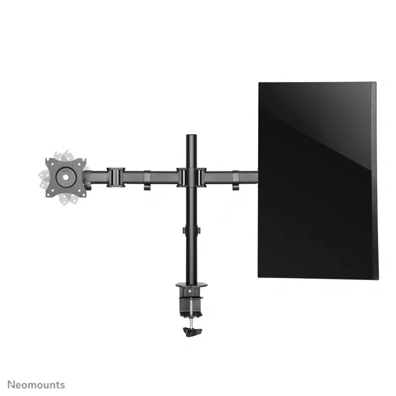 Neomounts NM-D135DBLACK Brazo para monitor 10-27 inch, abrazadera/pasacables, 8 kg, 25,4 cm (10 inch), 68,6 cm (27 inch), 100 x 100 mm, Negro