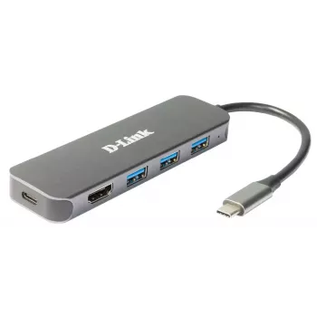 D-Link Hub USB-C 5 en 1 con HDMI/Power Delivery