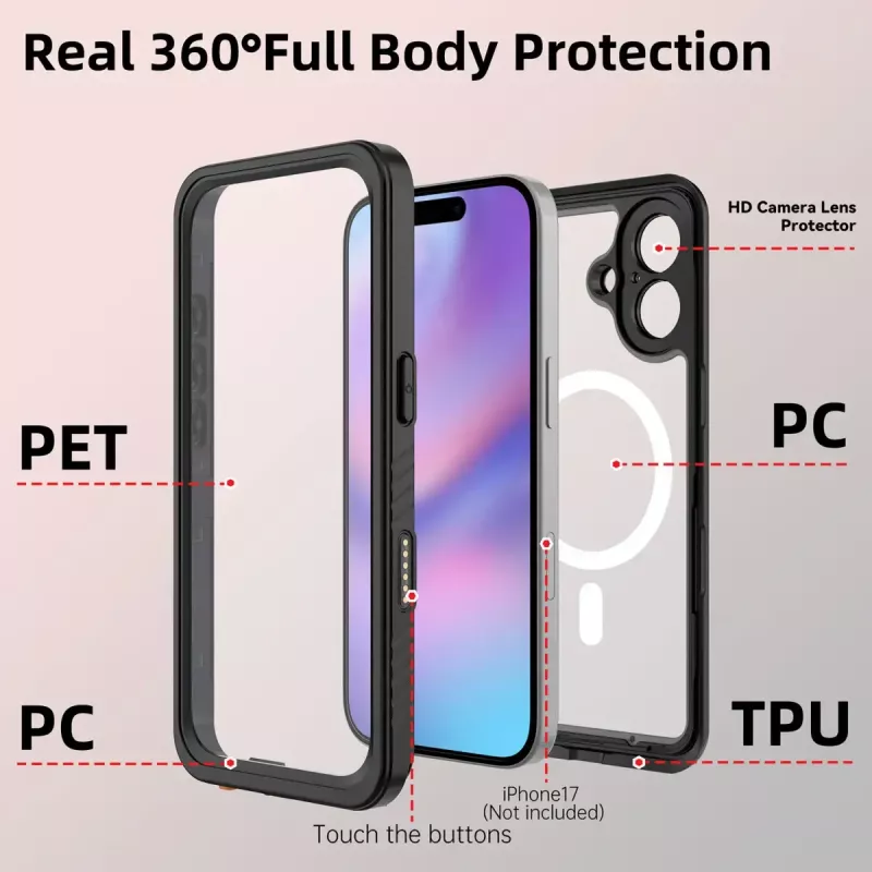 Funda 4smarts iPhone 17 16 cm (6,3 inch) Negra Transparente
