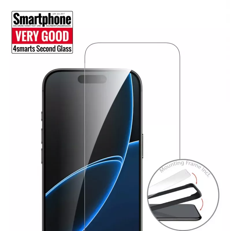 Protector de pantalla 4smarts Second Glass Clear Apple iPhone 17 Air Vidrio templado