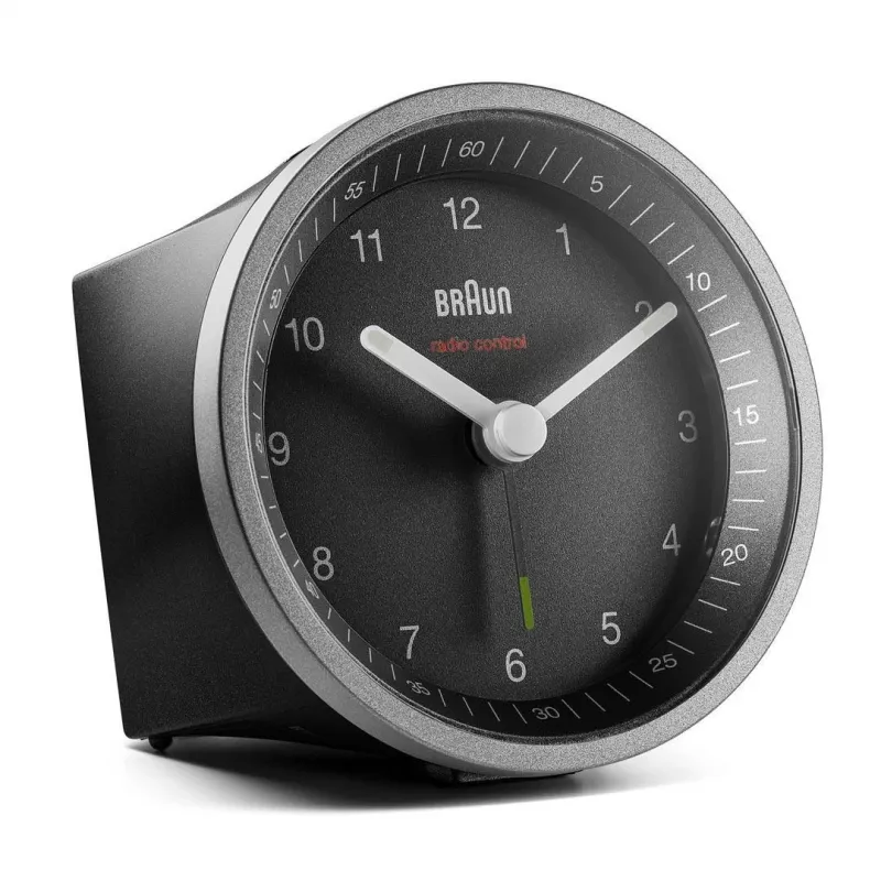 Despertador de cuarzo Braun BC07SB-DCF Negro, Plata