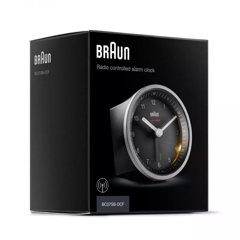 Despertador de cuarzo Braun BC07SB-DCF Negro, Plata