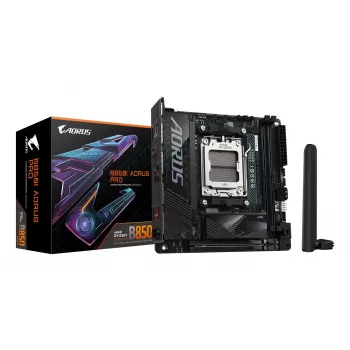 GIGABYTE B850I AORUS PRO Placa base - CPUs AMD Ryzen 9000 Series, VRM digital de 8+2+1 fases, hasta 8400MHz DDR5 (OC), 1xPCIe 5.0 + 1xPCIe 4.0 M.2, 2.5LAN, WIFI 7, USB 3.2 Gen 2