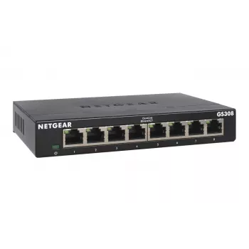 NETGEAR GS308-300PES Switch de red no gestionado L2 Gigabit Ethernet (10/100/1000) Negro