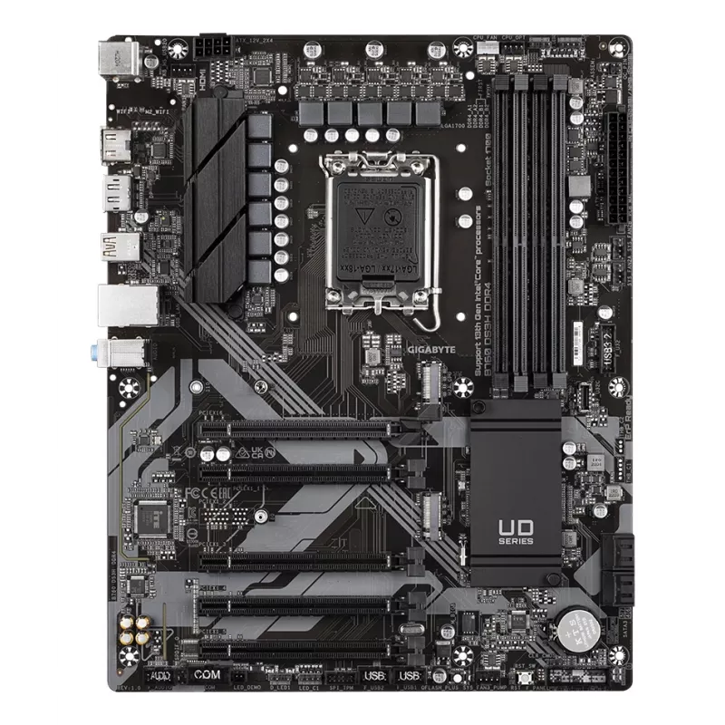 Placa base GIGABYTE B760 DS3H DDR4 - Compatible con CPUs Intel Core 14ª gen, VRM digital 18+2+1 fases, hasta 5333 MHz DDR4 (OC), 2x PCIe 4.0 M.2, GbE LAN, USB 3.2 Gen 2