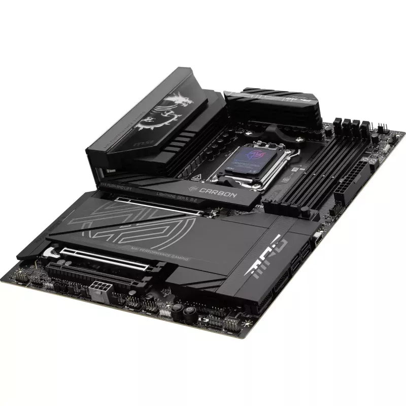 Placa base MSI MPG X870E CARBON WIFI — AMD X870E, Socket AM5, ATX, DDR5 hasta 256 GB, Wi‑Fi 7