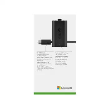 Microsoft Xbox Play & Charge Kit (SXW-00002) batería recargable con cable USB-C, negro