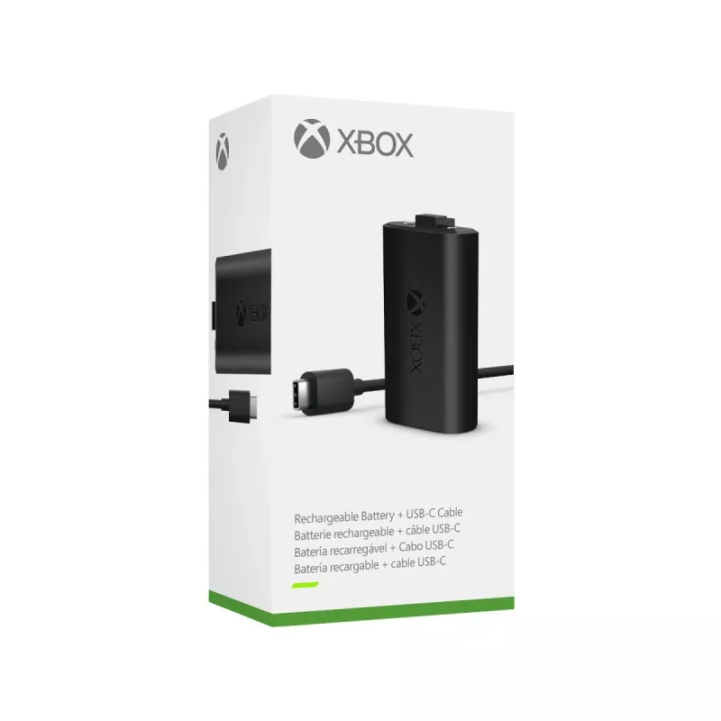 Microsoft Xbox Play & Charge Kit (SXW-00002) batería recargable con cable USB-C, negro