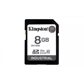 Kingston Technology 8G SDHC Industrial pSLC, 8 GB, SDXC, Clase 10, UHS-I, 100 MB/s, 80 MB/s