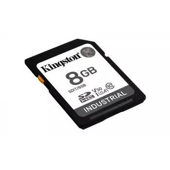 Kingston Technology 8G SDHC Industrial pSLC, 8 GB, SDXC, Clase 10, UHS-I, 100 MB/s, 80 MB/s