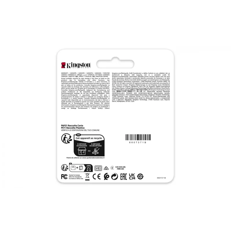Kingston Technology 8G SDHC Industrial pSLC, 8 GB, SDXC, Clase 10, UHS-I, 100 MB/s, 80 MB/s