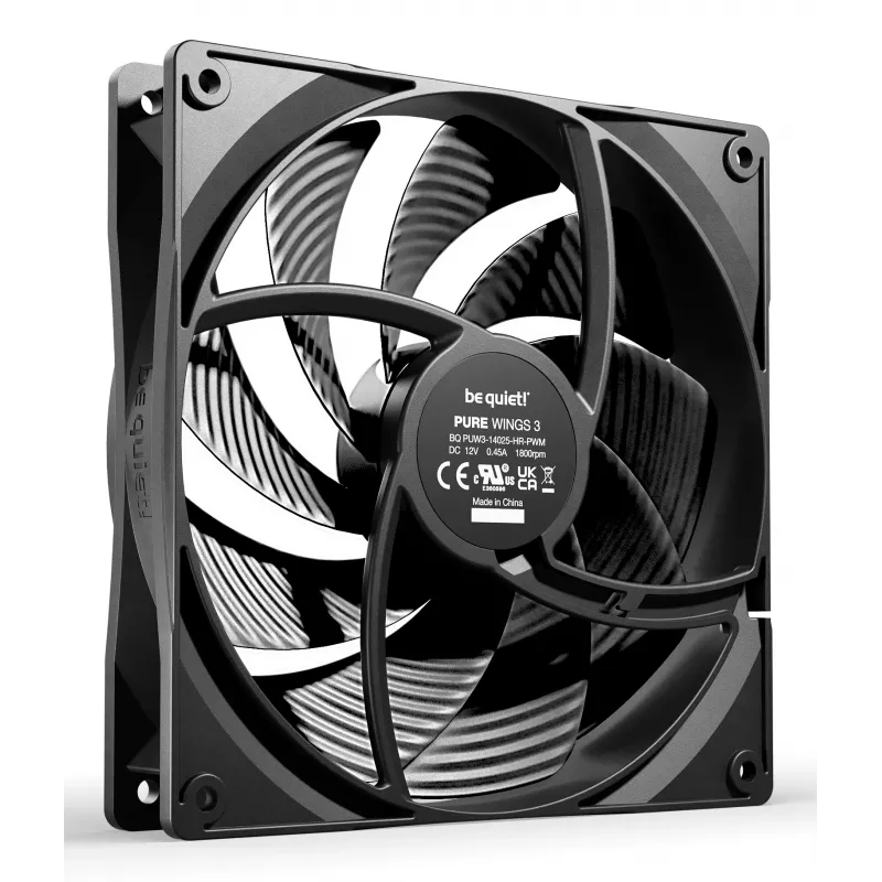 be quiet! Pure Wings 3 140mm | PWM high-speed Triple Pack ventilador para caja de ordenador 14 cm negro 3 uds.