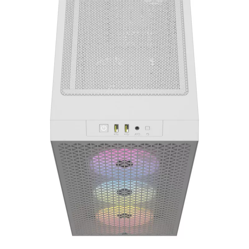 CORSAIR caja de PC semitorre - 3000d RGB Airflow - blanco