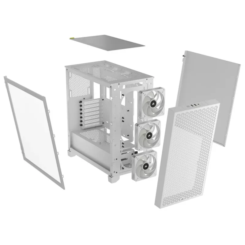 CORSAIR caja de PC semitorre - 3000d RGB Airflow - blanco