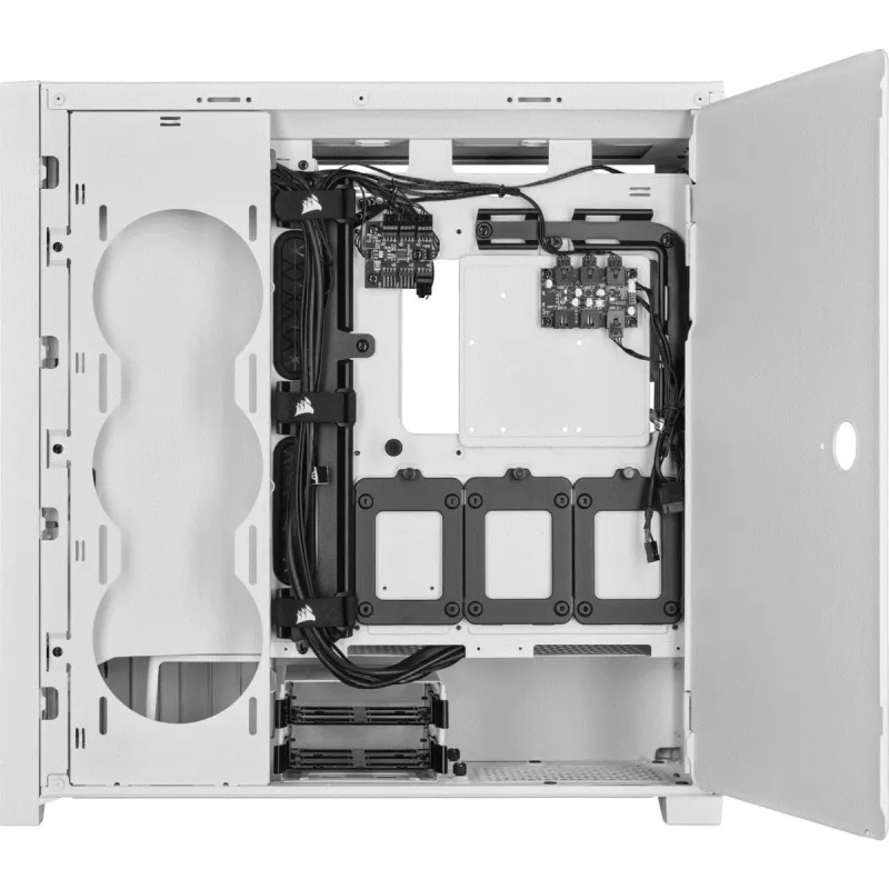 CORSAIR Mid-Tower Smart Case - iCUE 5000X - RGB QL Edition Tempered Glass True - Blanco